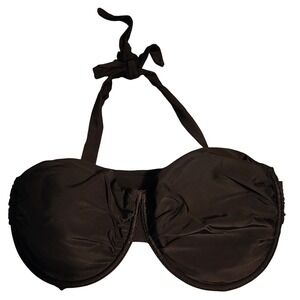 Black Halter Bikini Top Size 40DD Swimwear Women's‎